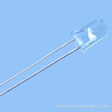 5mm Round LED Lamp, Super Amber Emitted Color with Water Clear Lens, 10,000mcd, 10° Beam Angle
